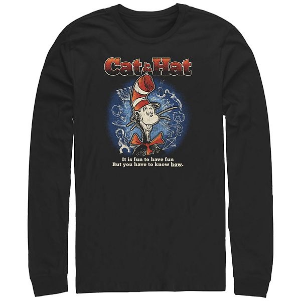 

Футболка с длинным рукавом Big & tall Dr Seuss The Cat in the Hat It is Fun to Have Fun Licensed Character