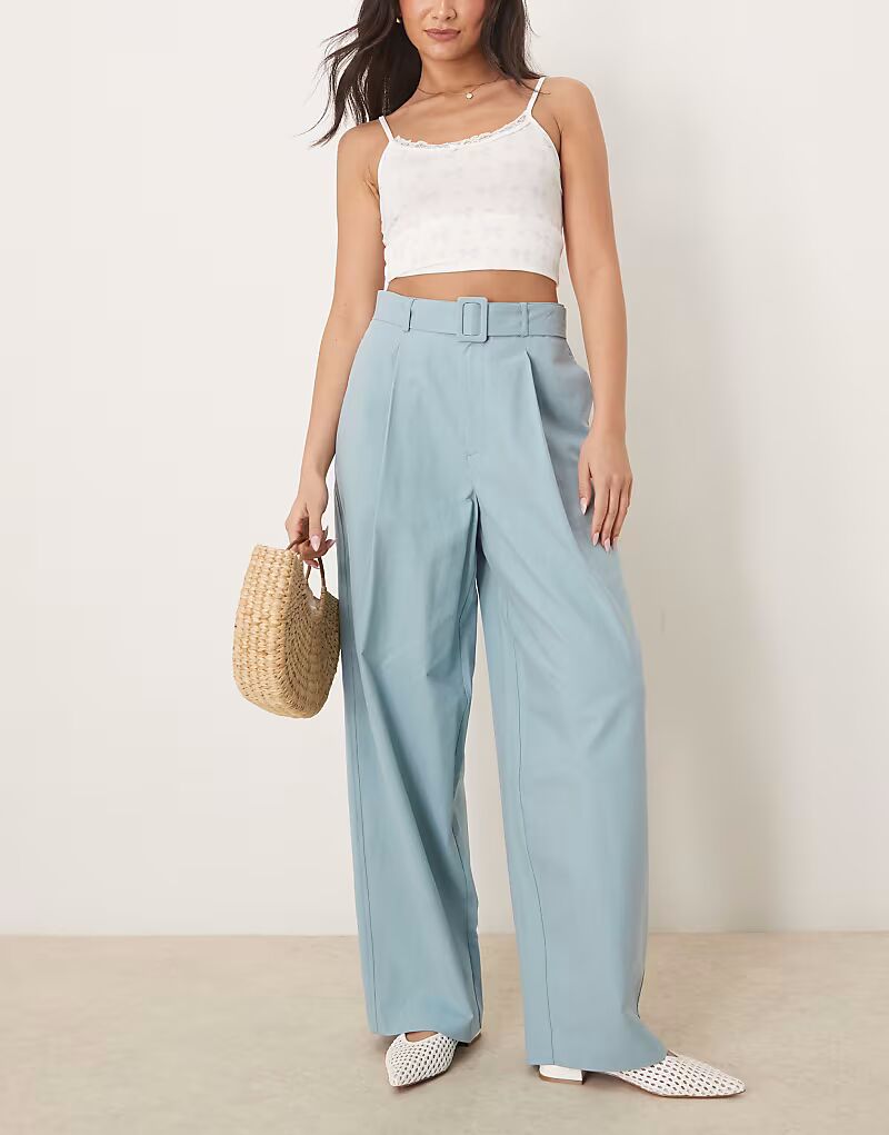 

ASOS DESIGN - Простые брюки-баллоны бирюзового цвета