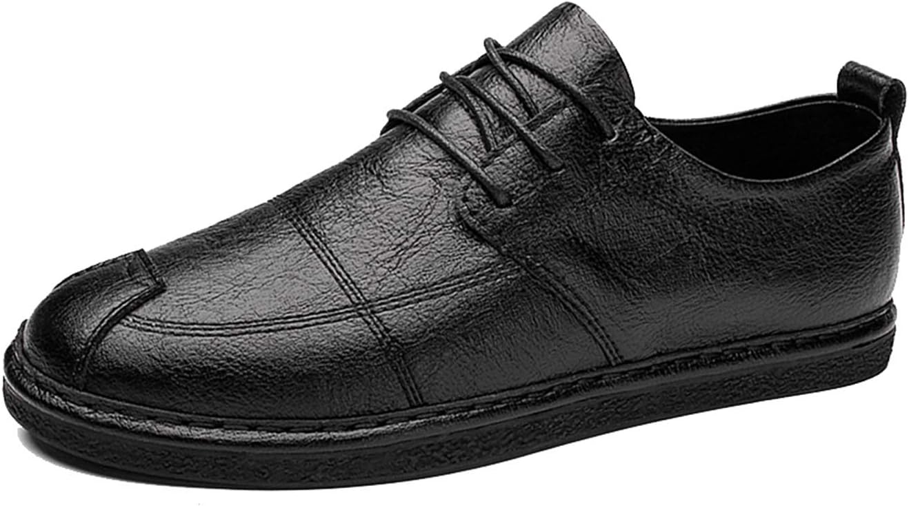 

Мужские оксфорды броги на шнуровке из кожи, прогулочные лоферы, балетки Gospt, черный