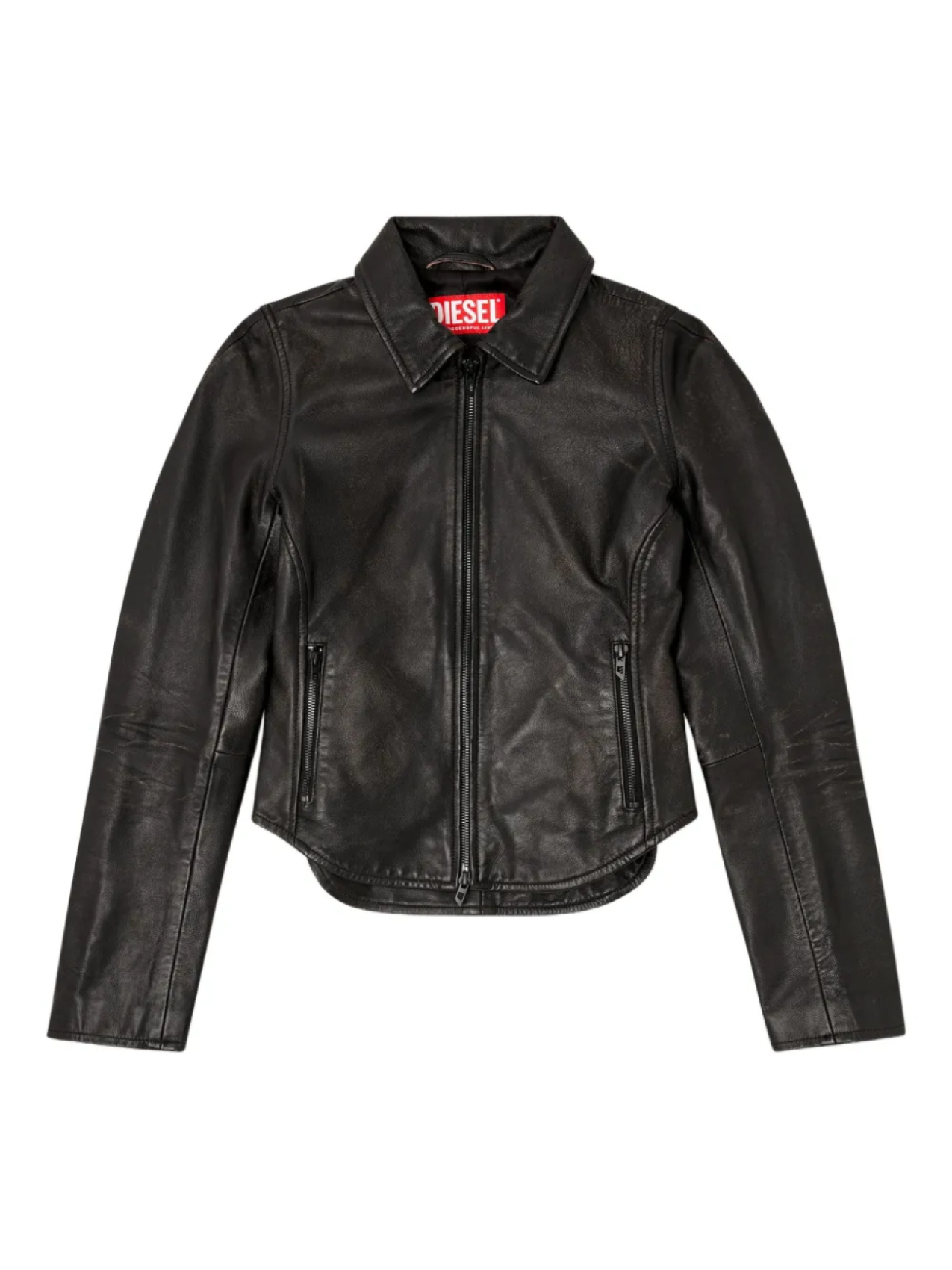 

Куртка из овчины Diesel L-Egrad с застежкой-молнией спереди, черный