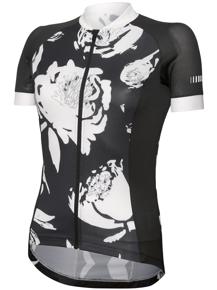 

Rh+ Велосипедная майка Venere Evo W Jersey в цвете "флора" черно-белая