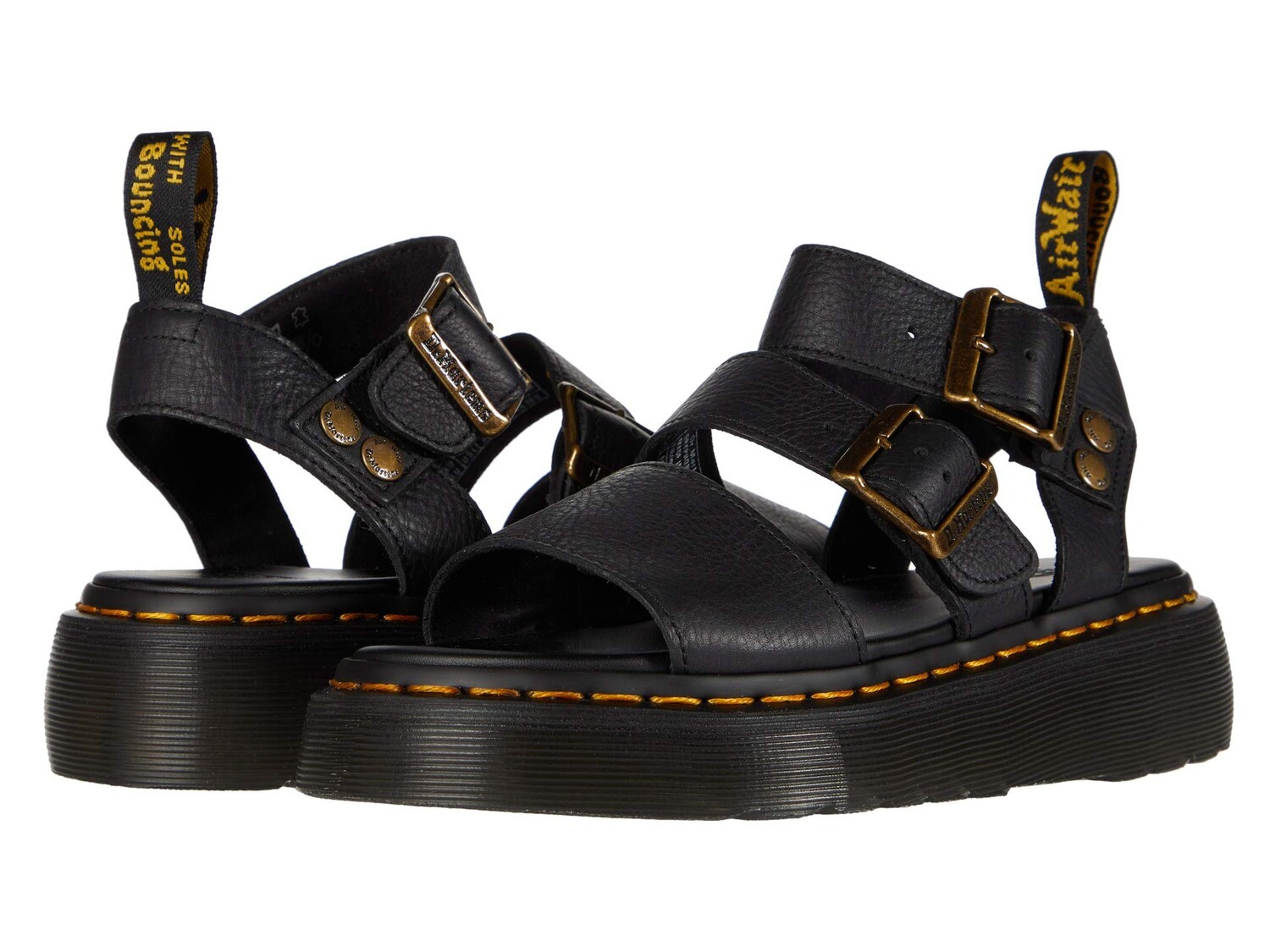 

Сандалии Dr. Martens Gryphon Platform Gladiator Sandals, черный