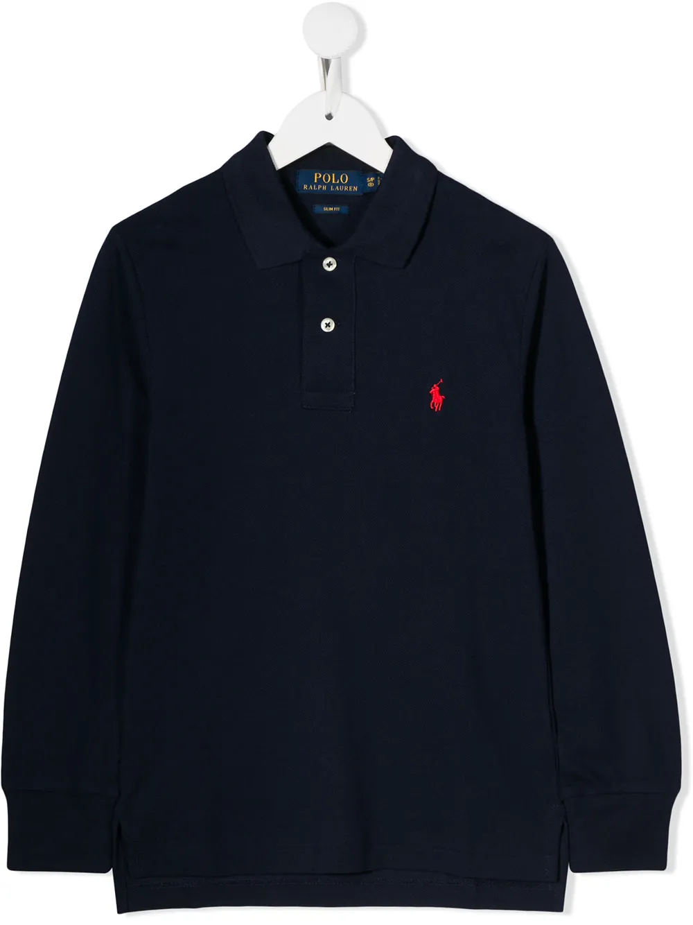 

Футболка-поло с вышитым логотипом POLO RALPH LAUREN KIDS, синий