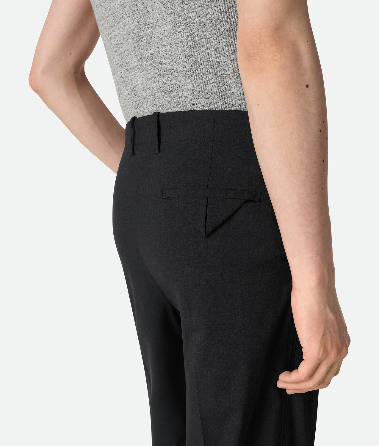 Fine wool pants BOTTEGA VENETA, смесь угольных оттенков — фото 4