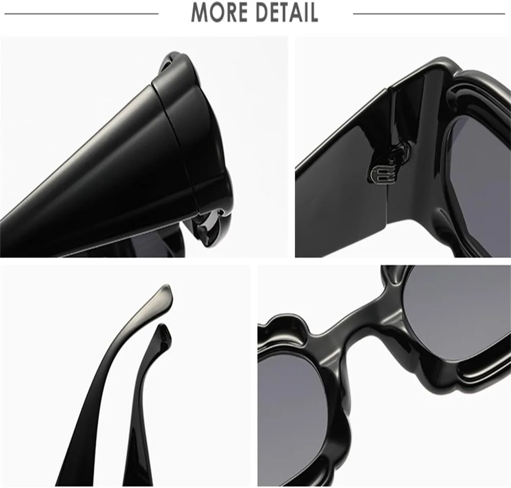 

Солнцезащитные очки в стиле панк с многоугольной оправой, устойчивой к УФ-излучению, модные персонализированные очки для женщин, очки для вечеринок KTUCN, White