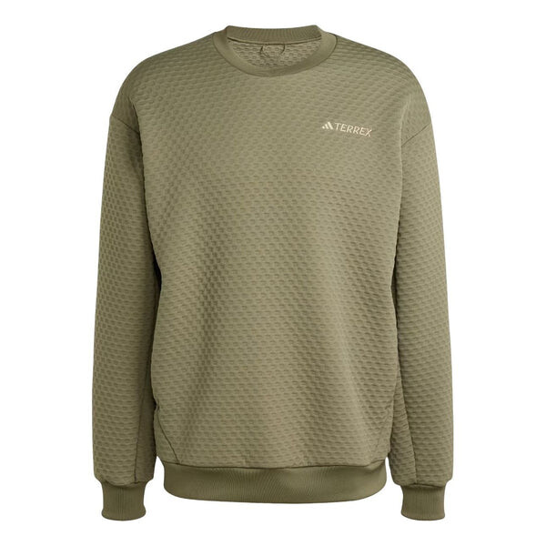 

Свитер terrex xploric crewneck sweatshirt 'olive green' Adidas, зеленый