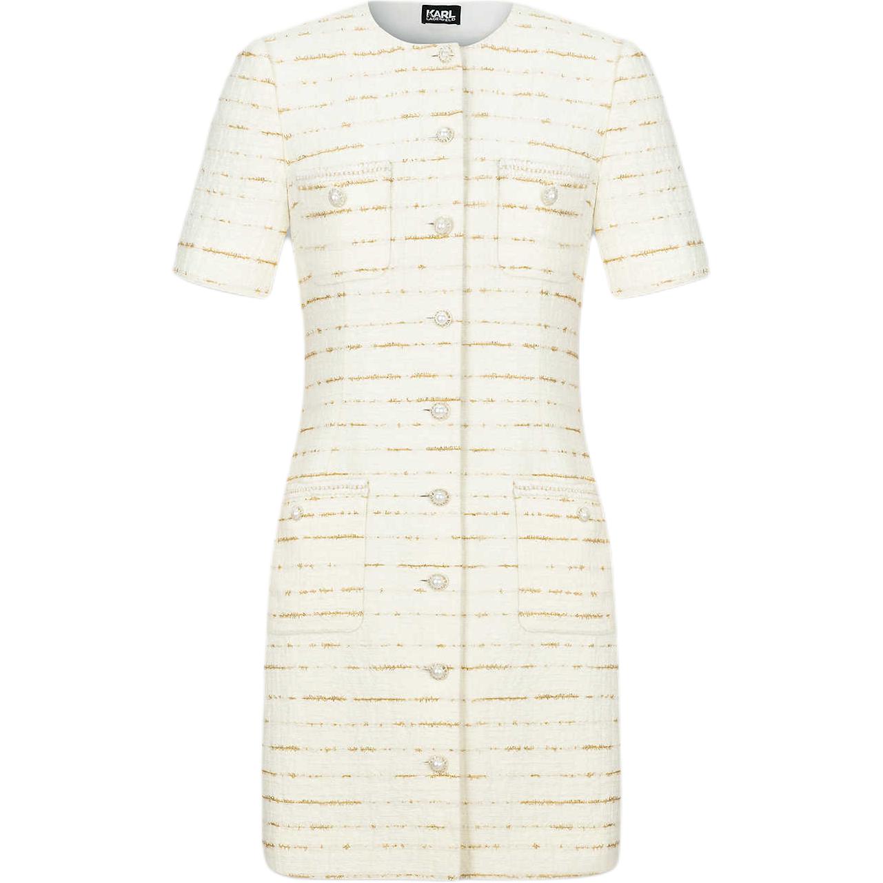 

KARL LAGERFELD / Karl Lagerfeld Jeans Платье с короткими рукавами Karl Lagerfeld для женщин белое золото