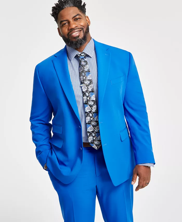 

Мужской классический однобортный пиджак Solid Suit Separate Tayion Collection, синий