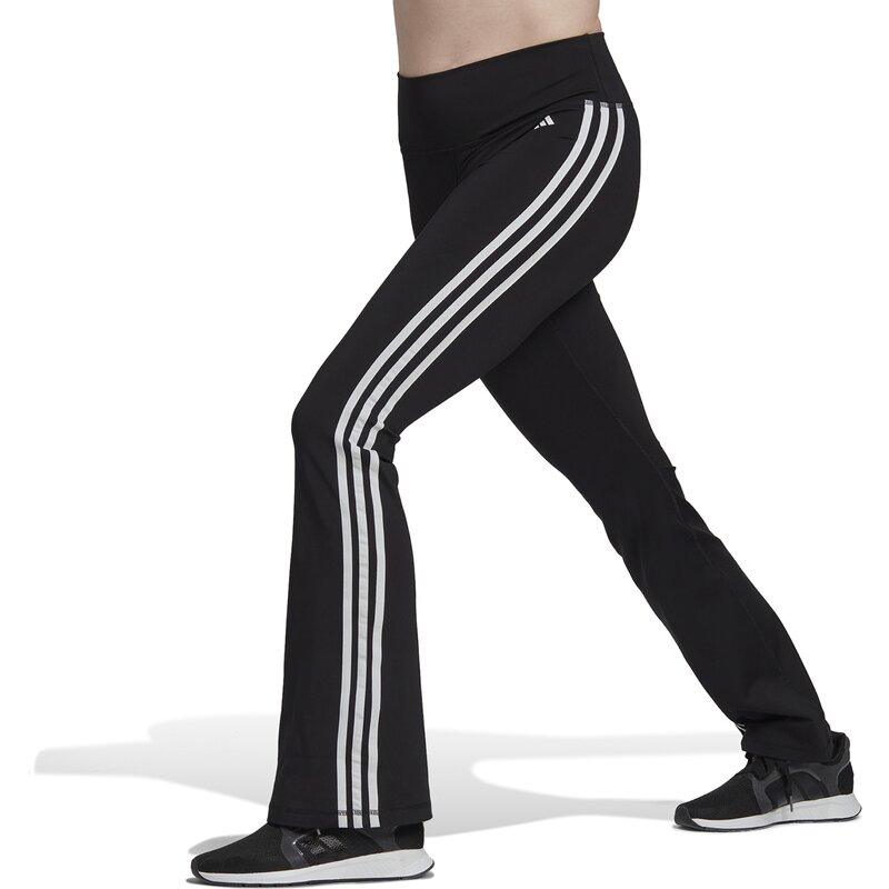 Обтягивающие расклешенные брюки для тренировок Adidas, черный — фото 2