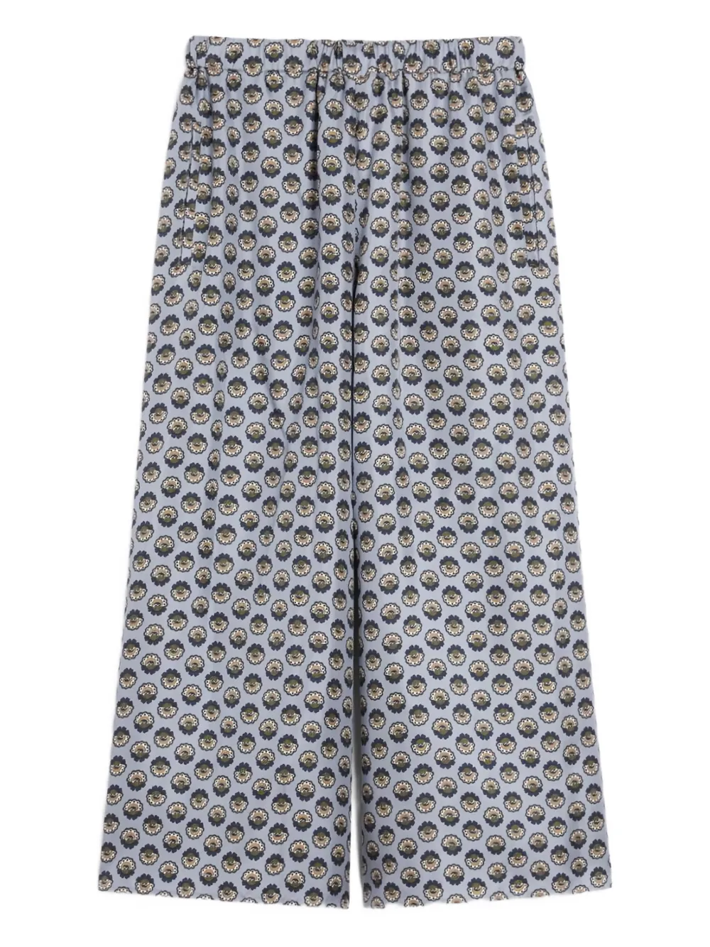 

Шелковые брюки широкого кроя Weekend Max Mara, синий