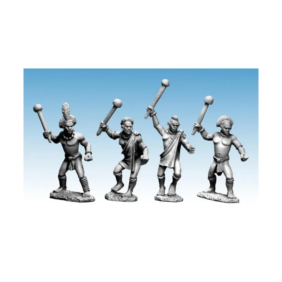 

Шиллук Уорриорз с ​​клубами, Darkest Africa (28mm) (Copplestone Castings)