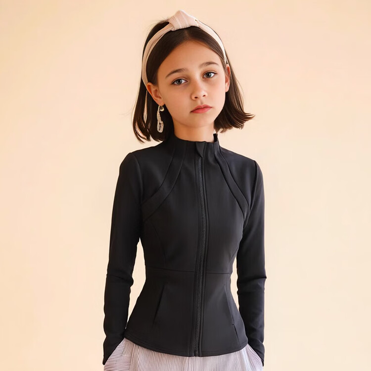 

HEAD Тренировочный костюм для фигурного катания New Style, детский, для девочек, черная куртка, размер XL