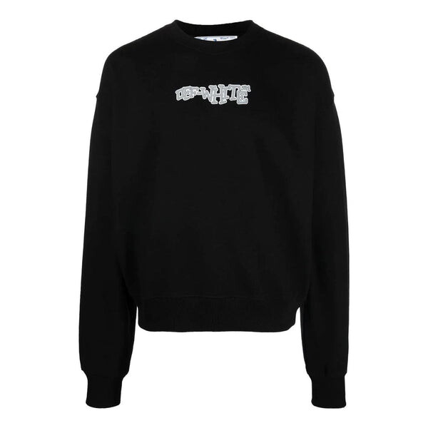 

Толстовка Off-White Logo Print Crew Neck Sweatshirt 'Black', черный