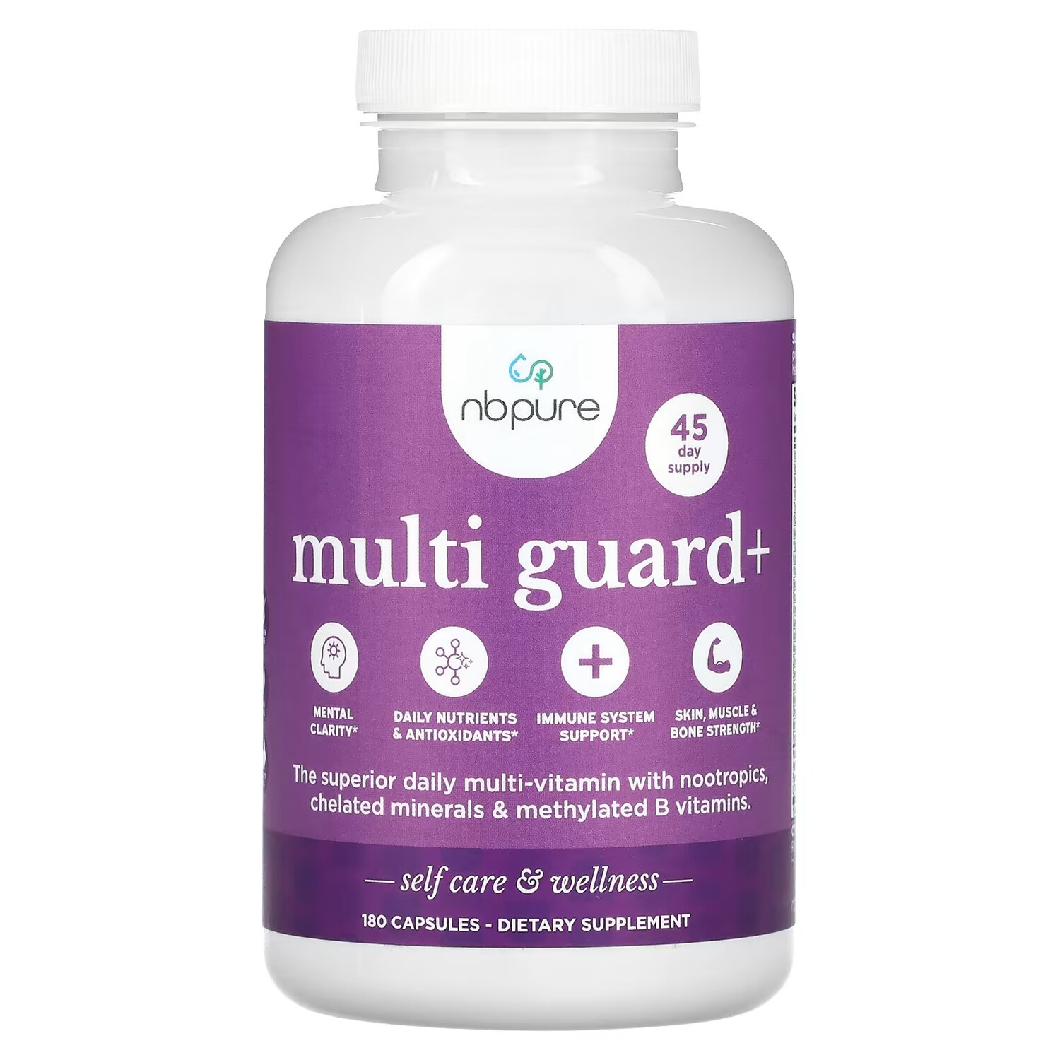 

Мультивитамины NB Pure Multi Guard+ ежедневная формула, 180 капсул