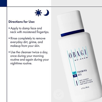 Nu-Derm Пенящийся гель для умывания с алоэ вера 6,7 жидких унций Obagi Medical — фото 2