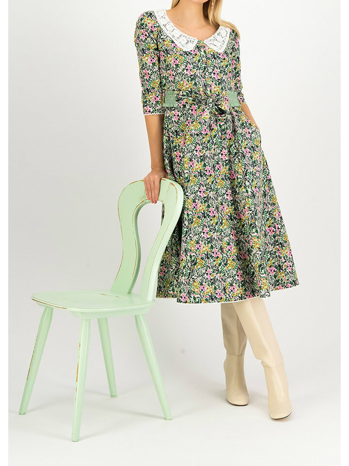 

Платье до колена Blutsgeschwister Kleid Me, цвет WonderlandGrün/Gelb/Rosa