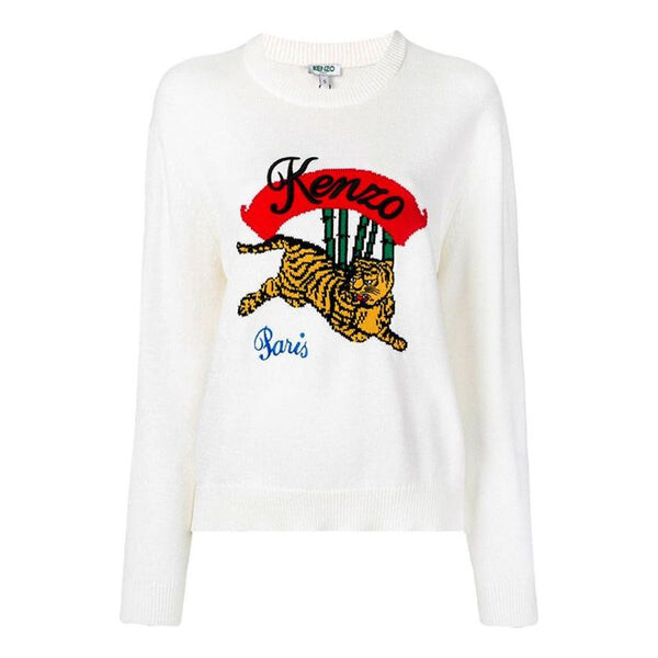 

Свитер tiger pattern long sleeves sports hoodie white Kenzo, белый