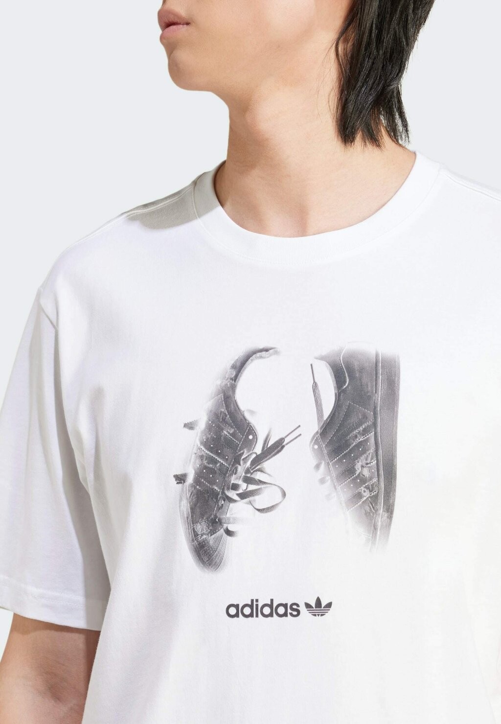 

Футболка с принтом Street 5 adidas Originals, белая