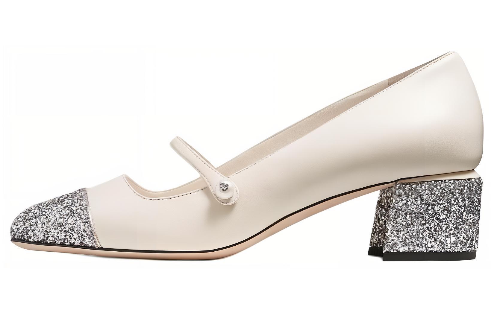 Туфли-лодочки Elisa 45mm Jimmy Choo, бело-серебристые