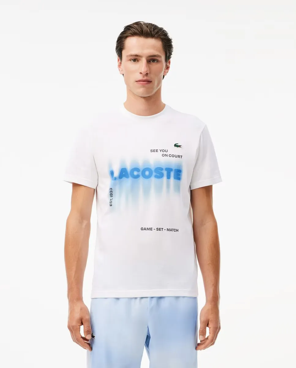 

Мужская футболка с коротким рукавом Tennis x Daniil Medvedev Lacoste, белый