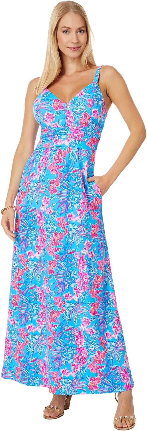 

Платье Lilly Pulitzer Blake Maxi Dress, цвет Cumulus Blue Orchid Oasis