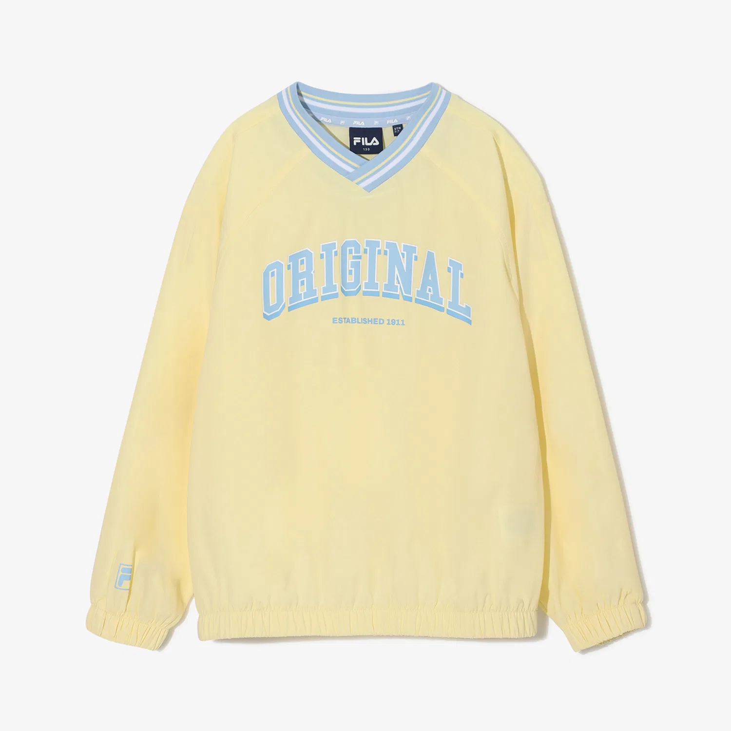 Детский тканый свитшот с V-образным вырезом жёлтый от Fila Kids