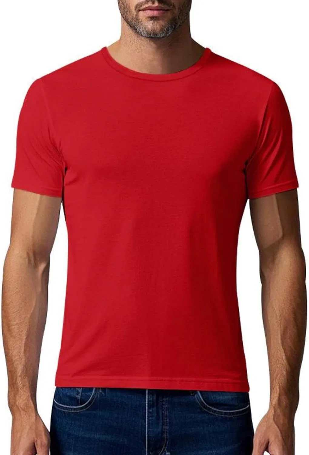 Футболка с круглым вырезом UPF 50+ UV защита, Athletic Tee, A01_red