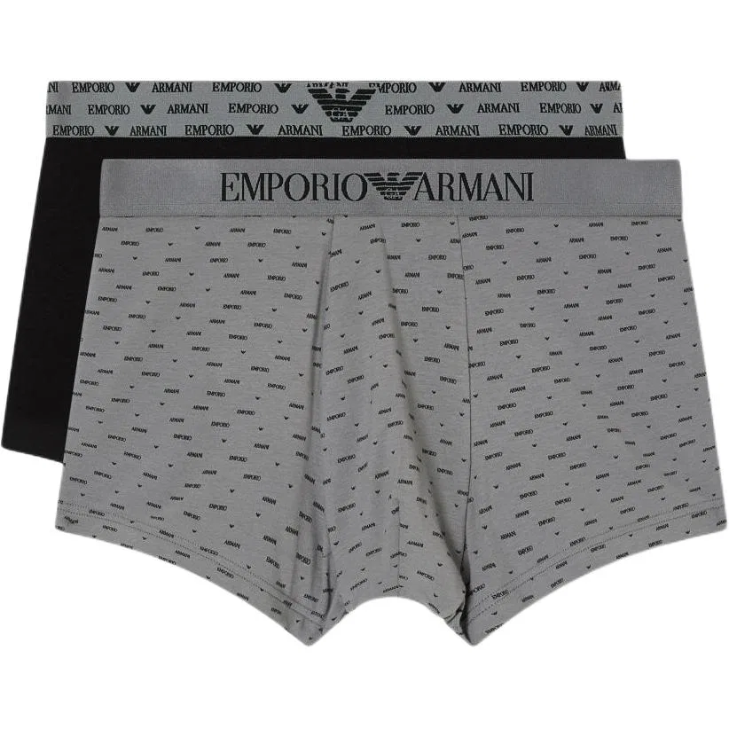 Боксеры EMPORIO ARMANI 2 шт серый+черный