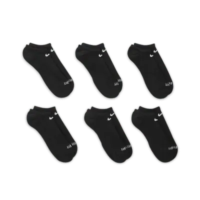 Носки Nike Everyday Plus Cushioned Training No-Show (6 шт), черный/белый — фото 3