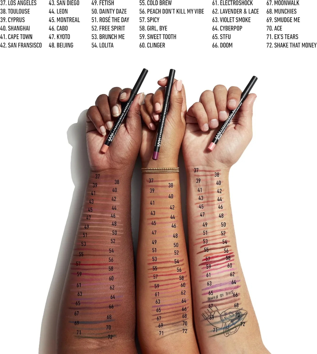 Матовая подводка для губ NYX Professional Makeup Suede Matte Lip Liner, 33 London, красный — фото 3