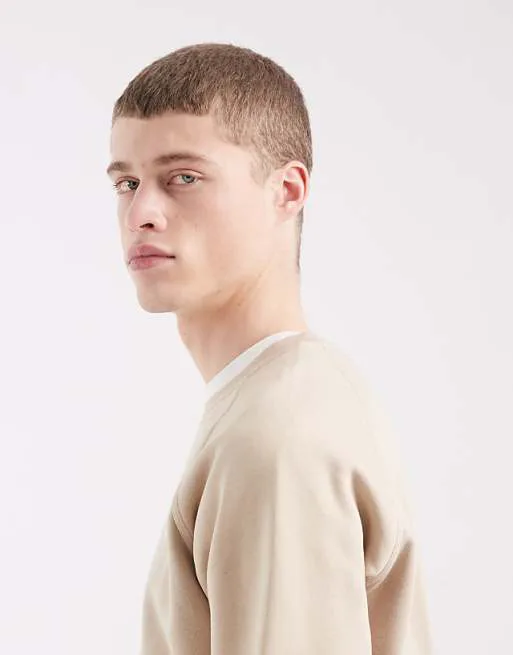 Толстовка цвета хаки с трилистником adidas Originals Essentials Crew — фото 4