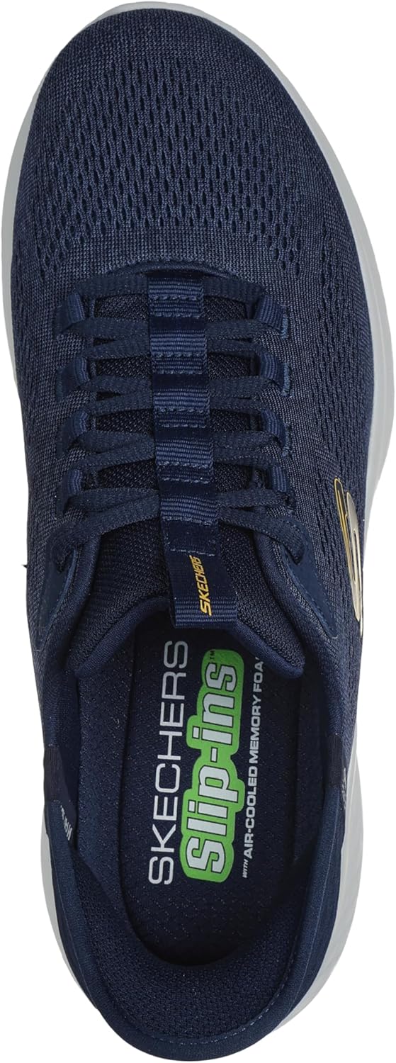 Мужские кроссовки Skechers Skech-lite Pro Primebase с легким надеванием без использования рук, темно-синий — фото 3