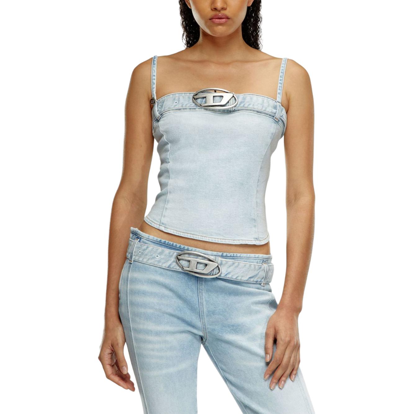 De Lucy S Denim Tank Top DIESEL, Светло-голубой — фото 4