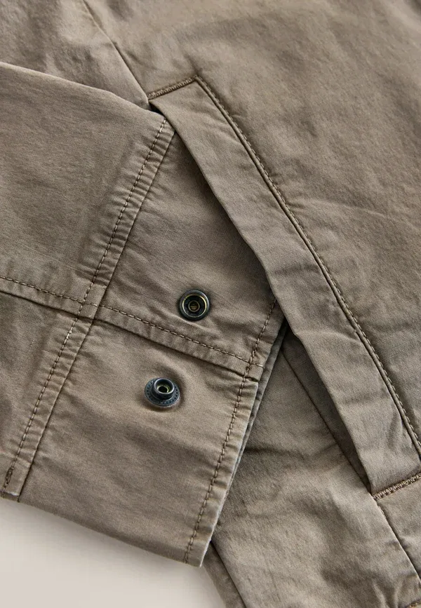 Куртка джинсовая Regular fit zip through Next, бежевый — фото 4