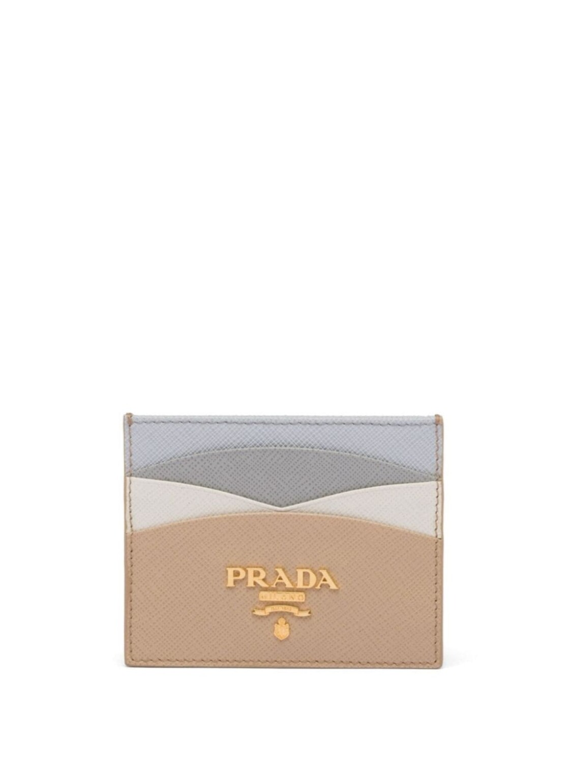 

Prada держатель для карт из сафьяна, нейтральный цвет