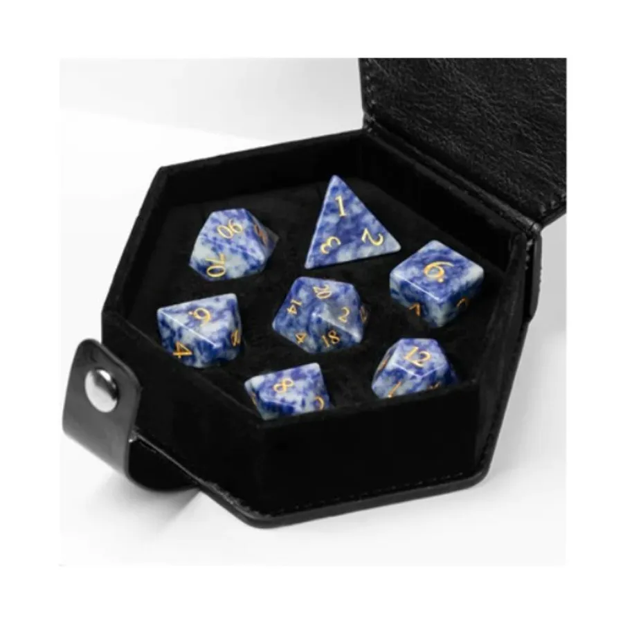 

Набор Poly — синяя точка с золотом, Dice Sets - Gemstone (Foam Brain Games)