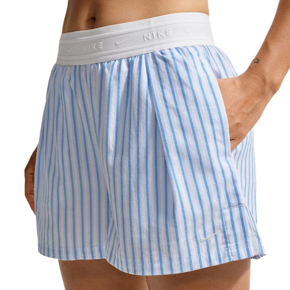 Шорты женские Casual Blue White Stripes Moderate Nike