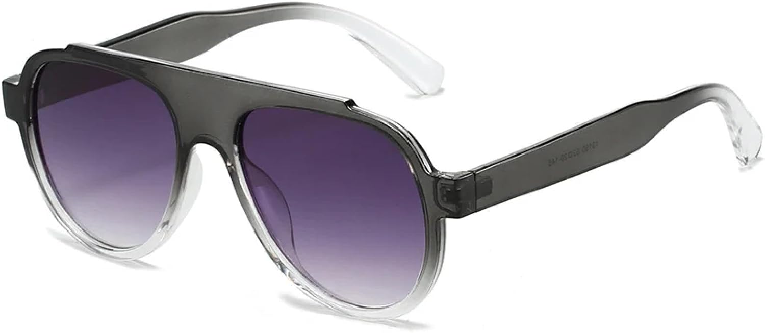 

Модные большие мужские солнцезащитные очки в стиле ретро с градиентным переходом, защита от УФ-излучения UV400, роскошный дизайн, трендовые желто-синие солнцезащитные очки TKKTLLT, Gray Gray