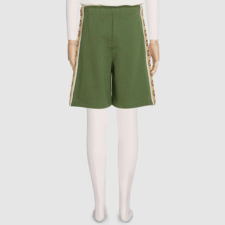 Повседневные шорты мужские зеленые Gucci, зеленый — фото 4