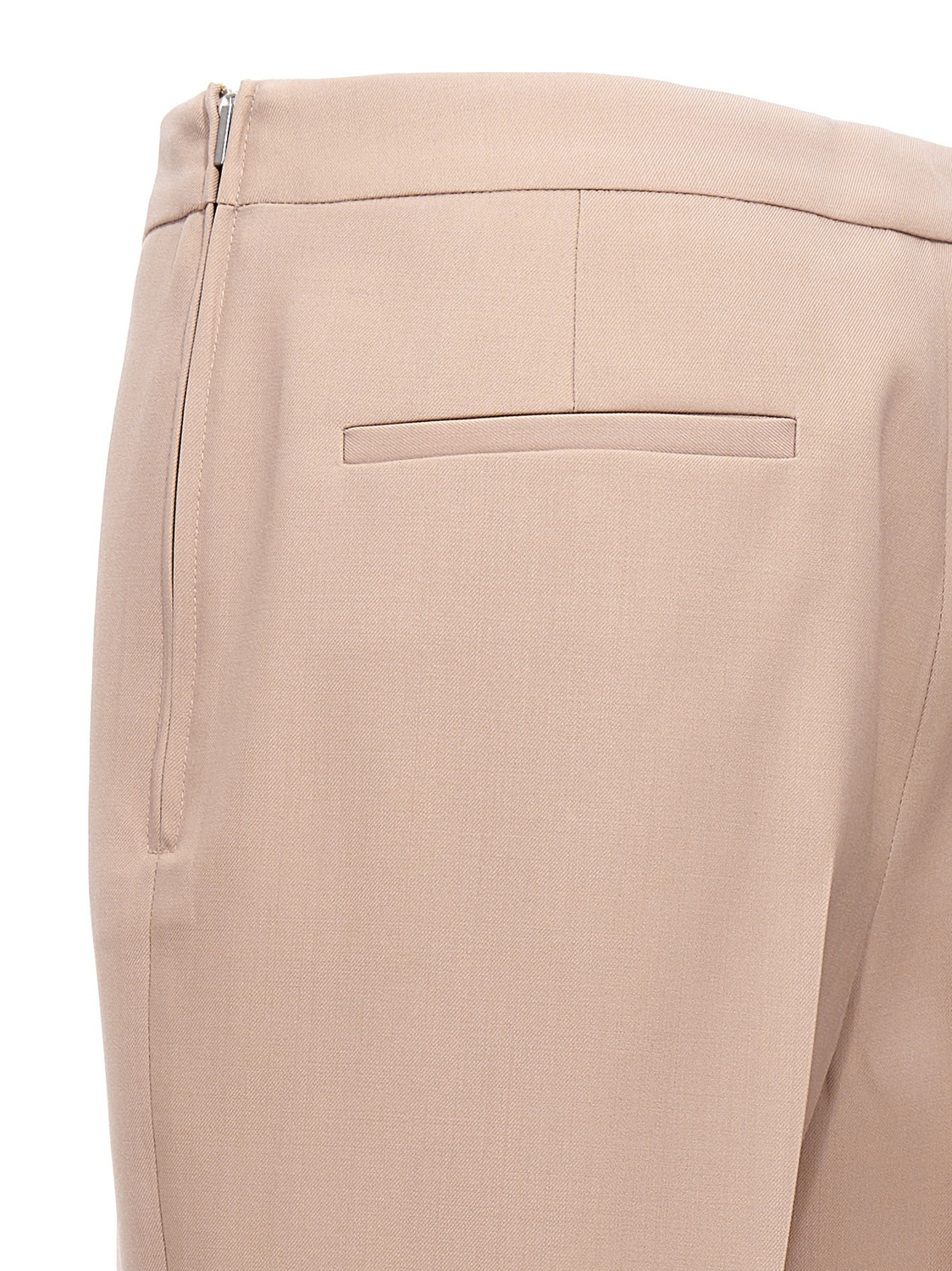 Шерстяные брюки со складками JIL SANDER, бежевый — фото 4