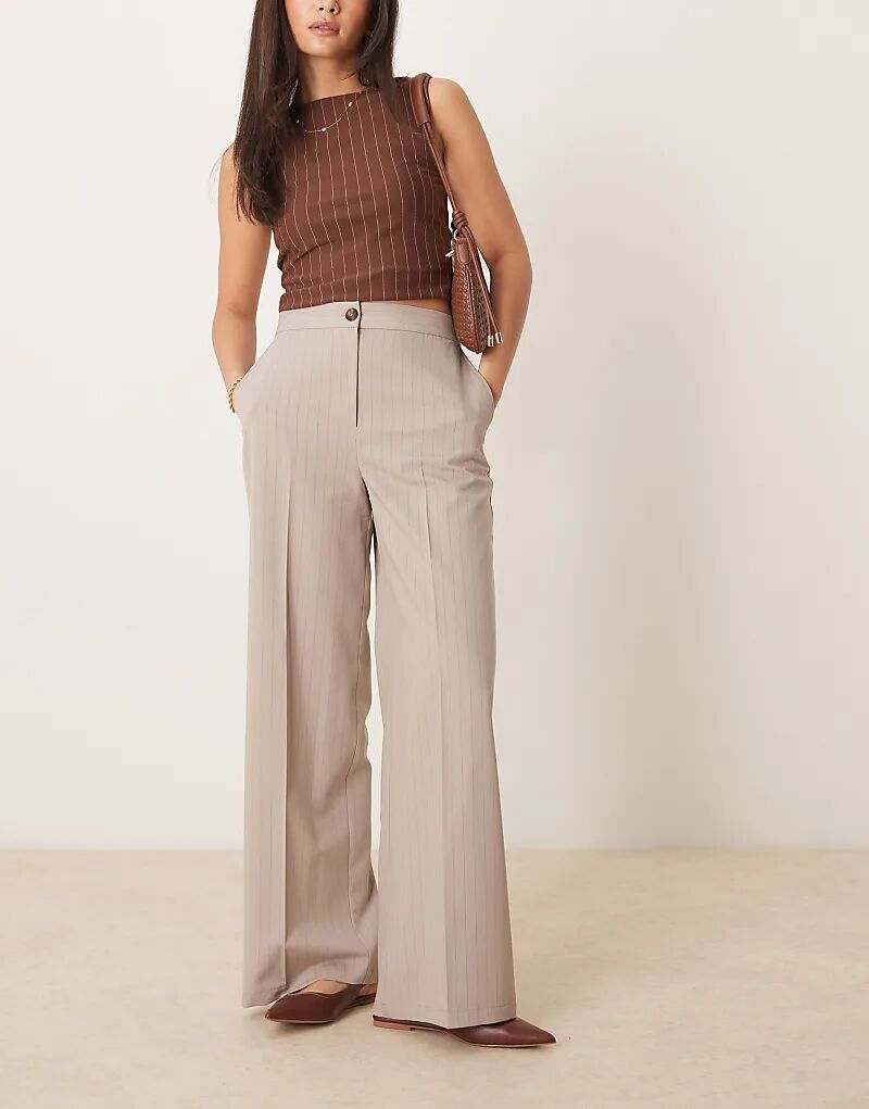 

Свободные брюки ASOS DESIGN в полоску норки