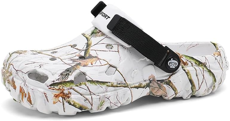 

Мужские и женские сабо с поддержкой свода стопы Мужские сабо Спортивные сандалии для взрослых Обувь для сада с легким надеванием Vandimor, белый