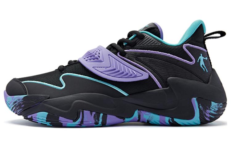 

QIAODAN Амортизирующие износостойкие низкие баскетбольные кроссовки мужские черные, цвет Black