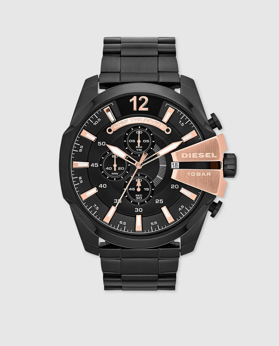 

Мужские стальные часы Diesel DZ4309 Mega Chief, черный