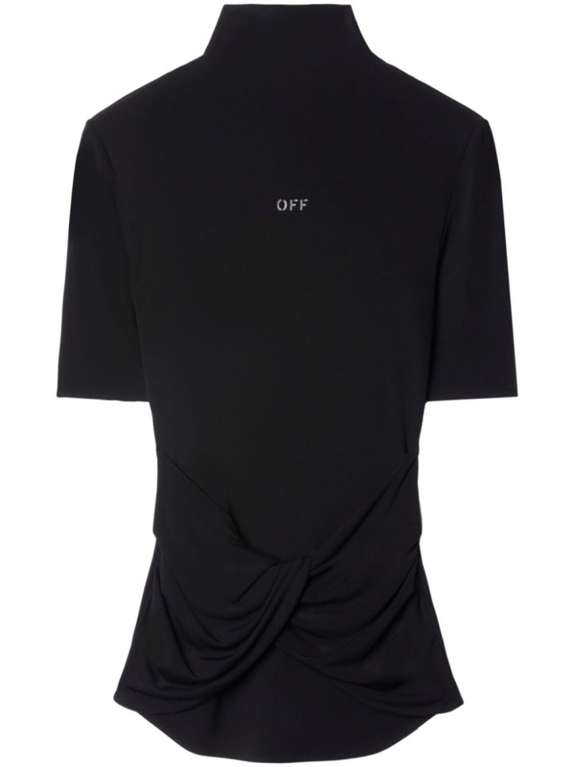 

Off-White драпированный топ с логотипом, черный