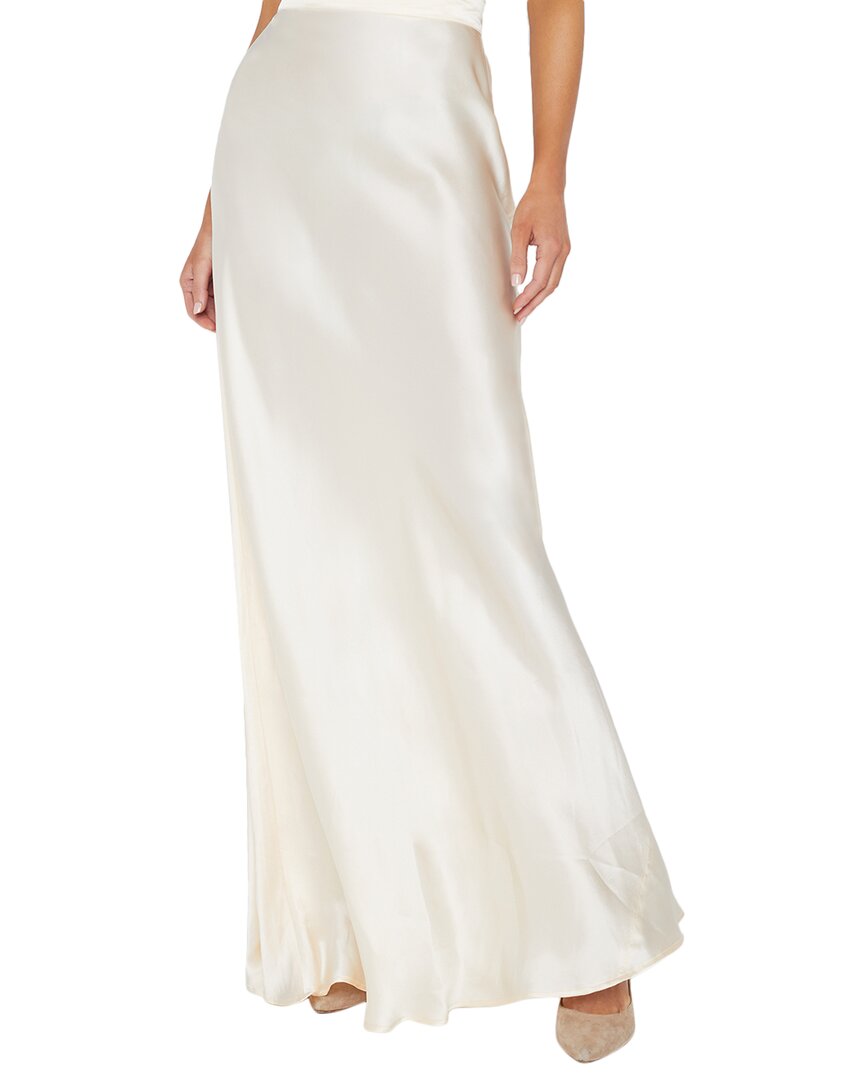 

Л'AGENCE Ryker Юбка на резинке из шелка по косой L'Agence, белый