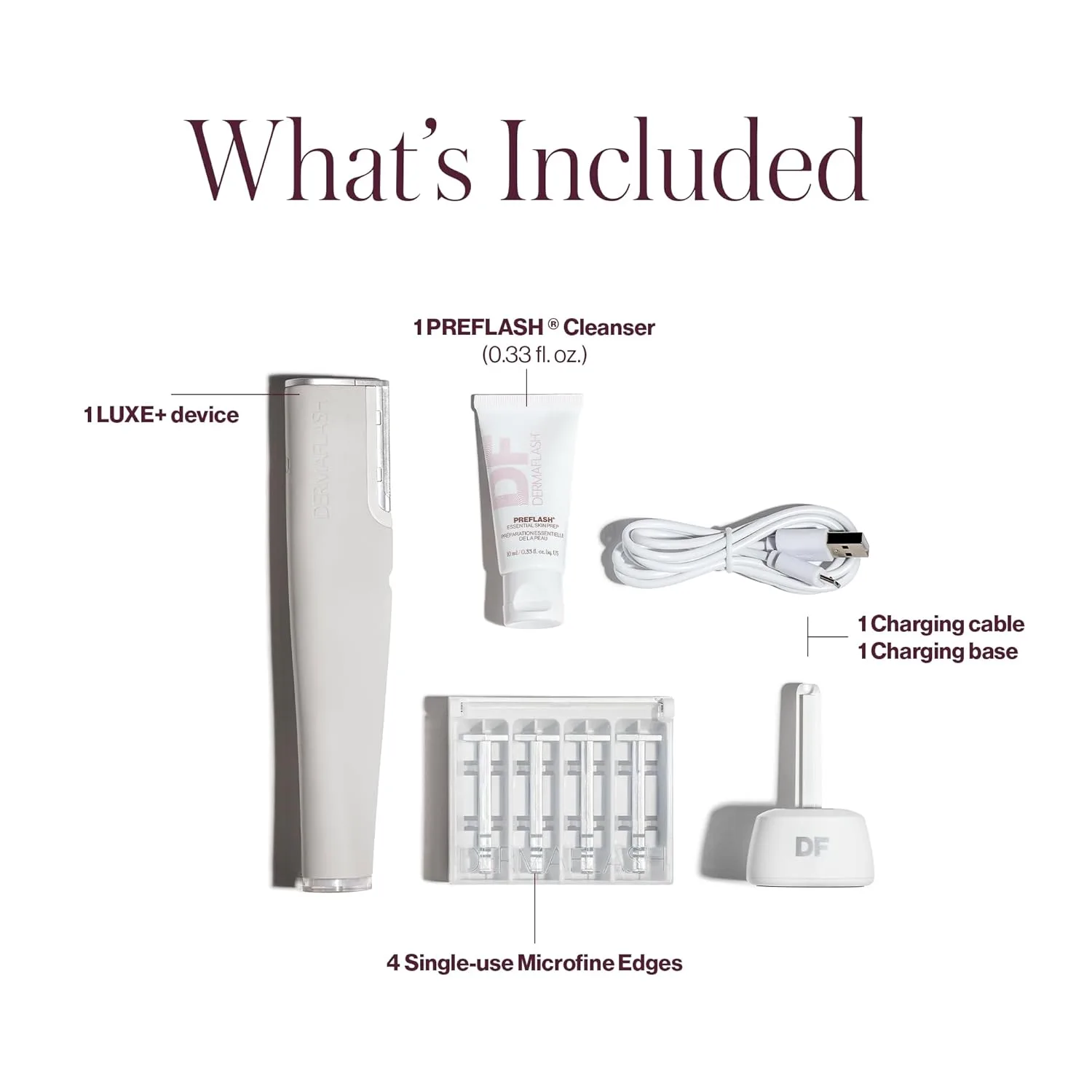 Инструмент для звуковой дермапланинга DERMAFLASH LUXE+ для удаления пушковых волос на лице, омоложения и отшелушивания., Stone — фото 3