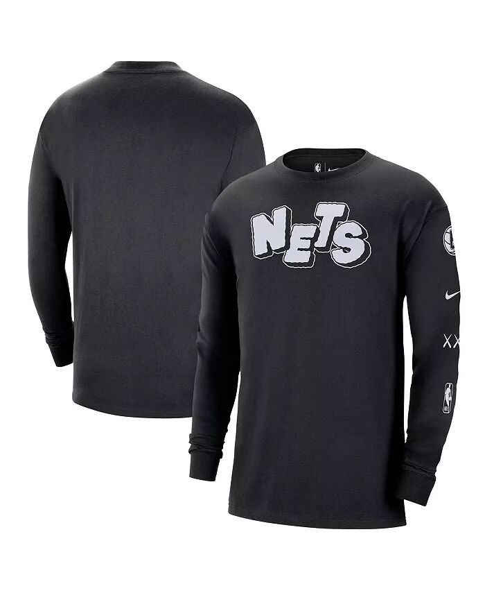 

Мужская черная футболка Brooklyn Nets 2023/24 City Edition Max90 Expressive с длинным рукавом Nike