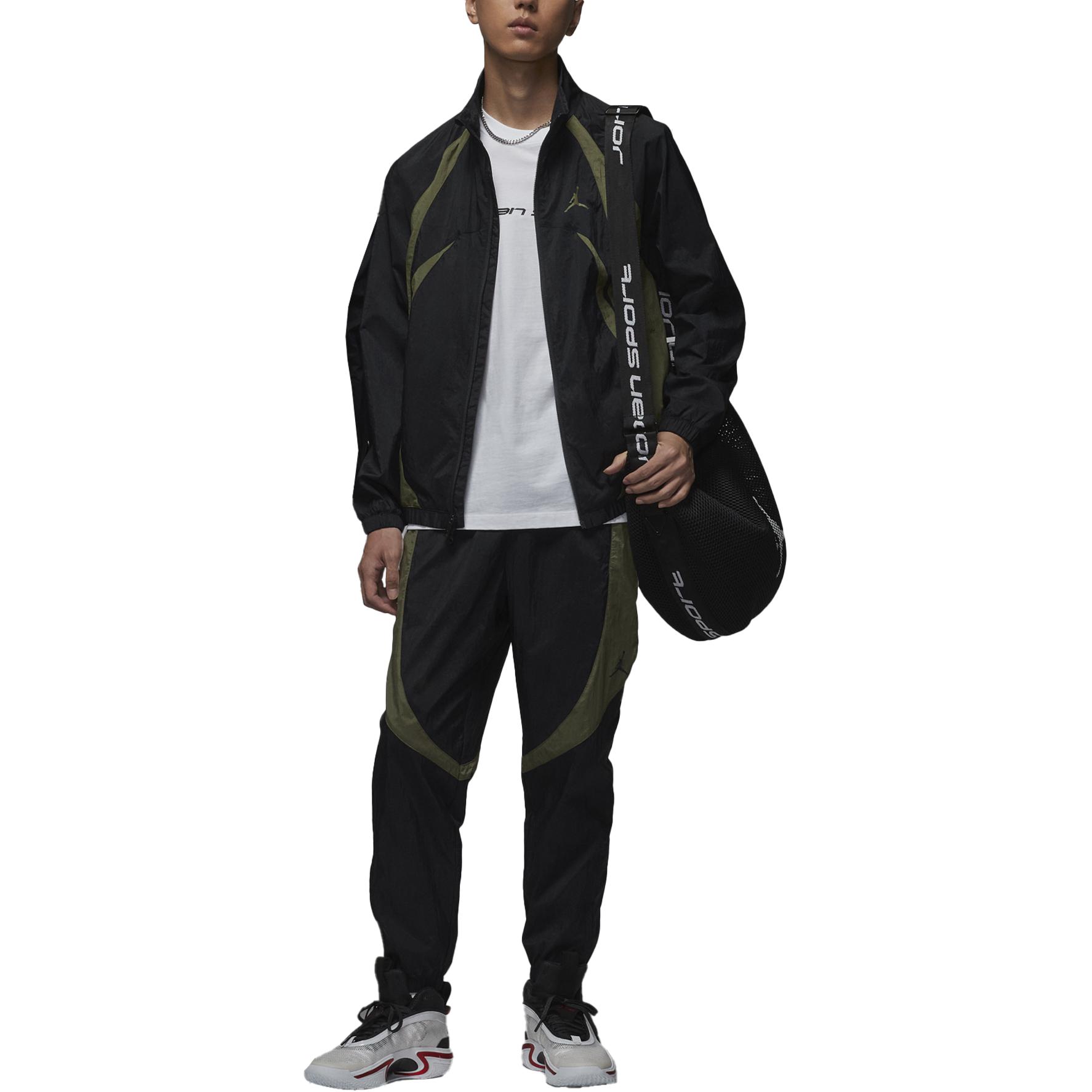 Куртка Sport Jam Unisex черный/средний оливковый зеленый/белый Jordan — фото 4