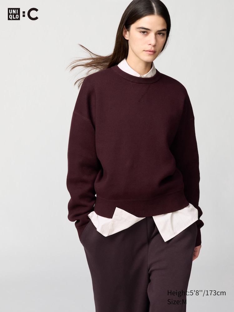 

Хлопковый джемпер с круглым вырезом Uniqlo, цвет 19 красный